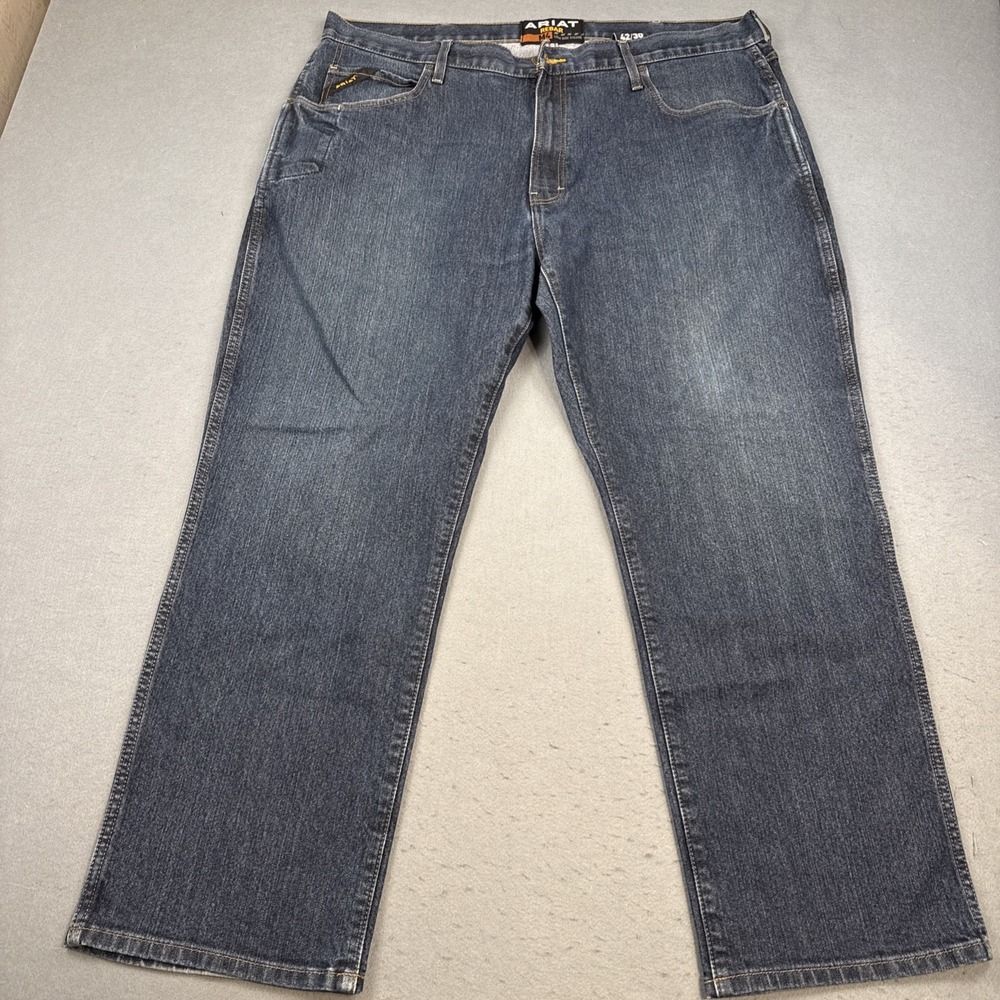 Men's Ariat Rebar M 4 LOW RISE STRAIGHT 42/30 DARK WASH NWOT